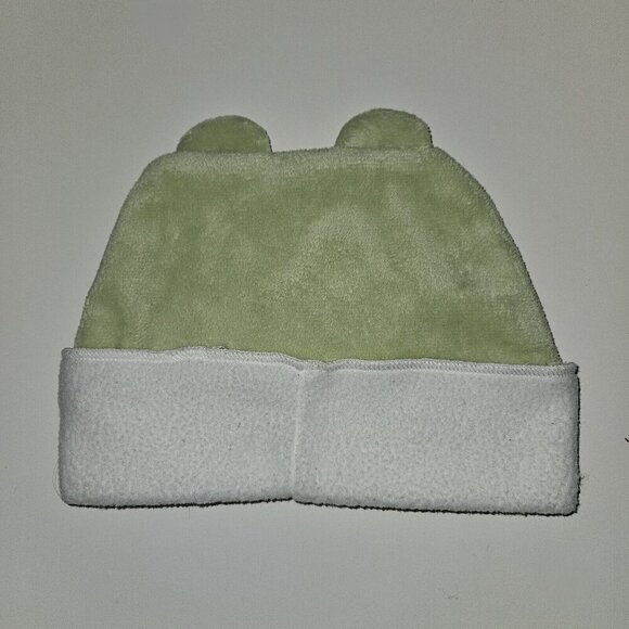 3 Baby Hat Lot Brown Bears Green Frog 1 Cotton 2 Fleece Carter's Taggies Woof - Picture 7 of 10